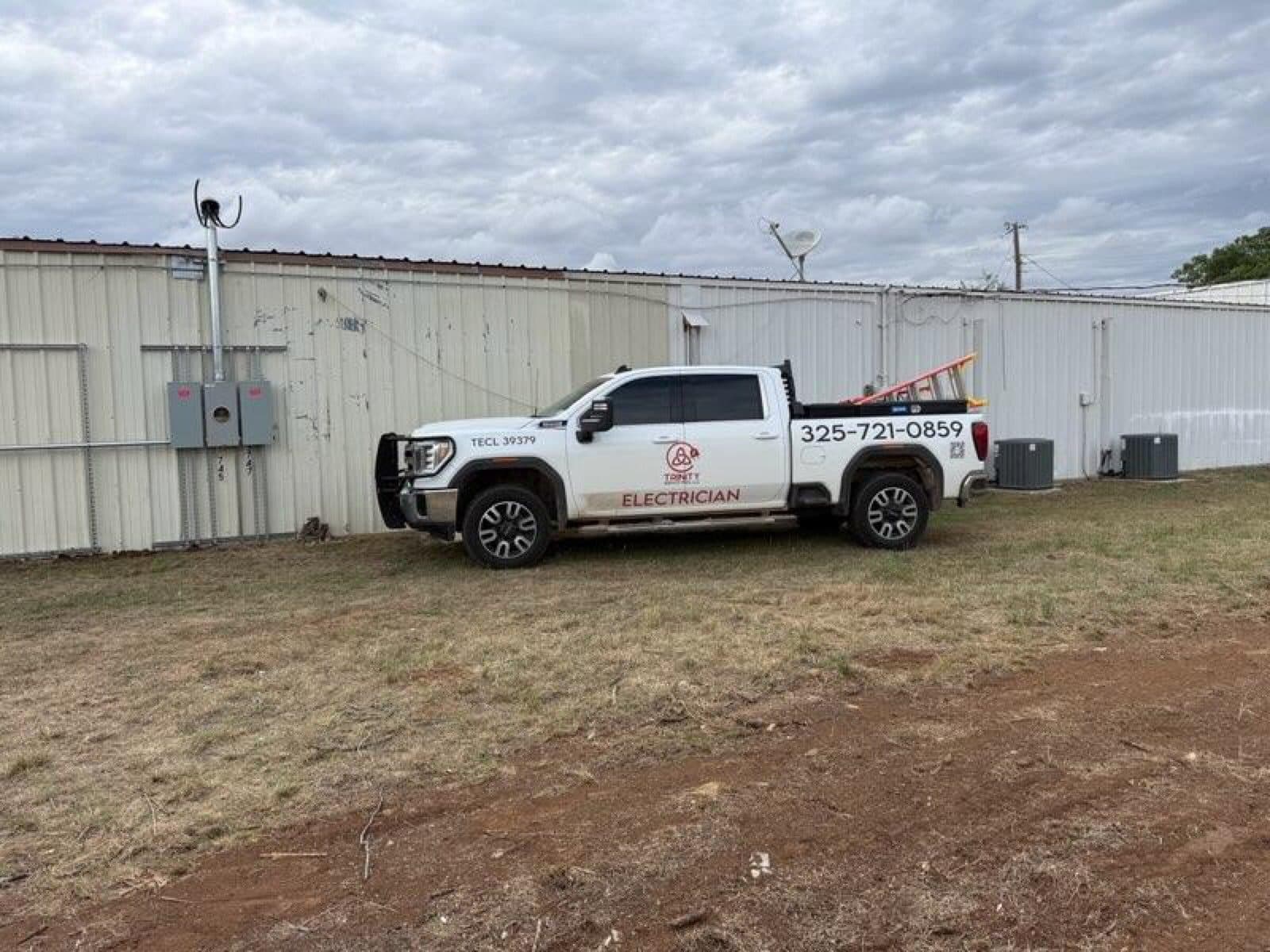 Trinity Service Pros service truck for Big Country electrical work